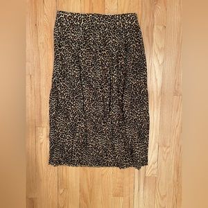 J. Crew leopard print skirt